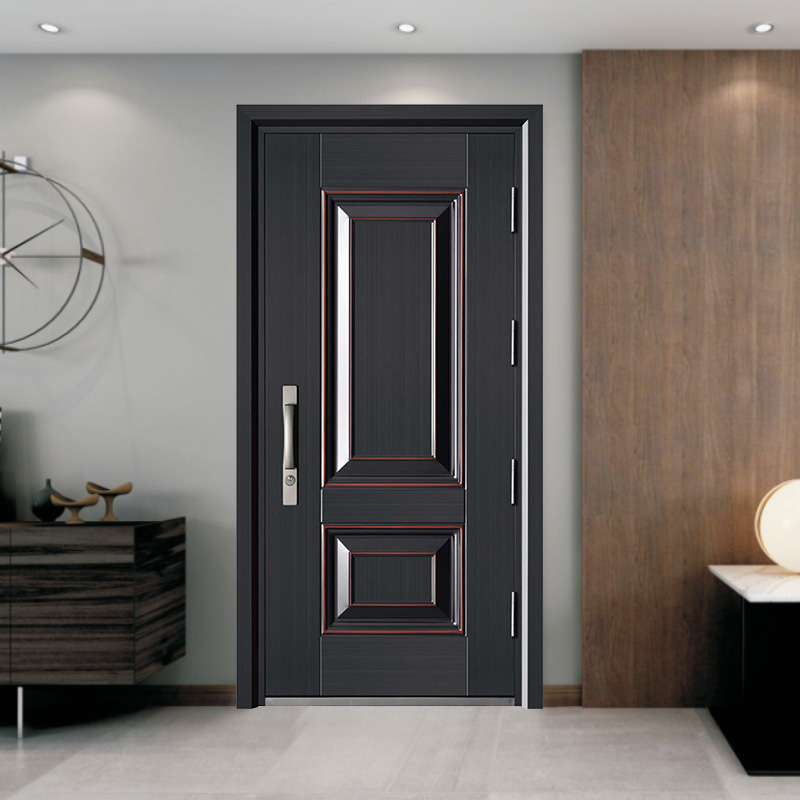 Porta anteriore in acciaio resistente ai raggi UV con apertura singola color rame
