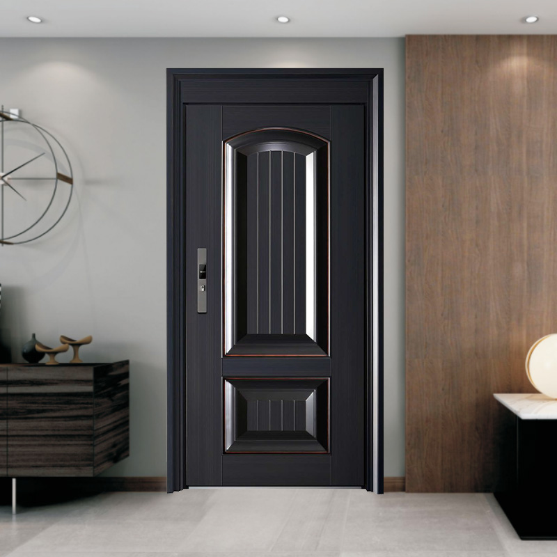 Porta principale della casa di sicurezza a porta singola in acciaio metallico