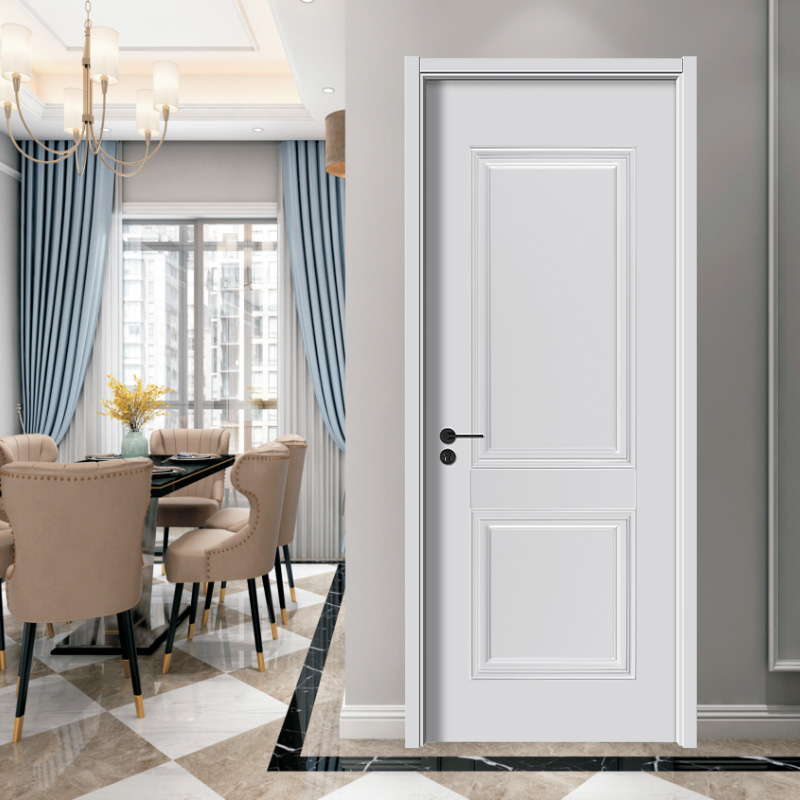 Porta in legno massello di teak verniciato bianco PVC