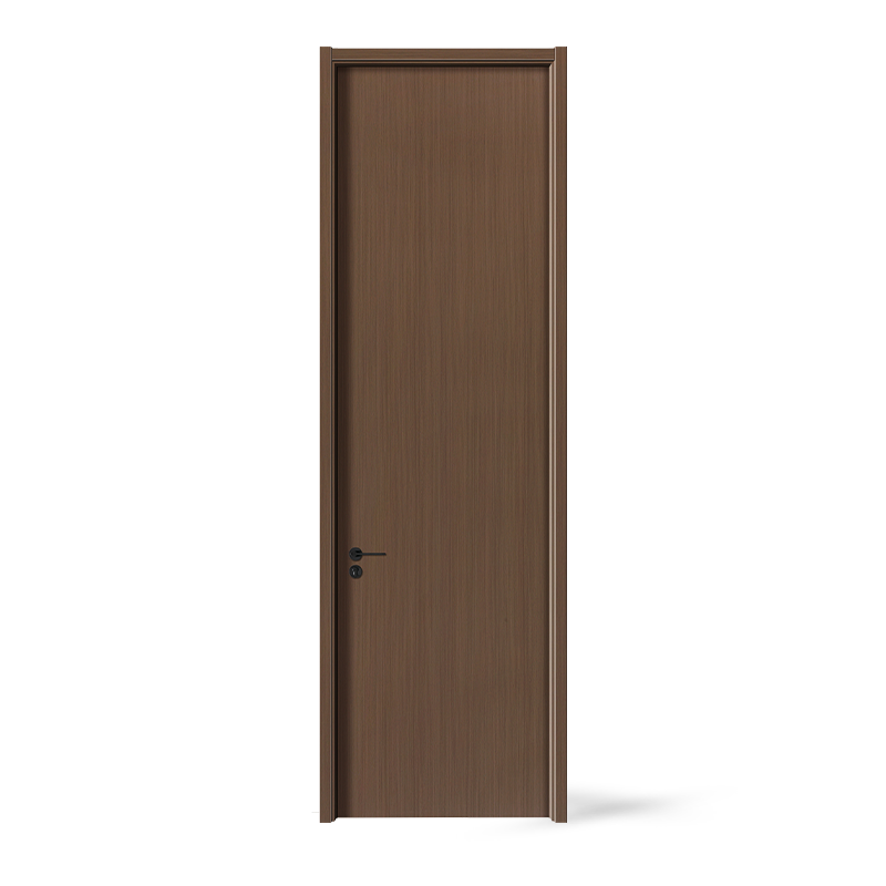 Porta interna in legno massello di PVC impiallacciato in noce nera